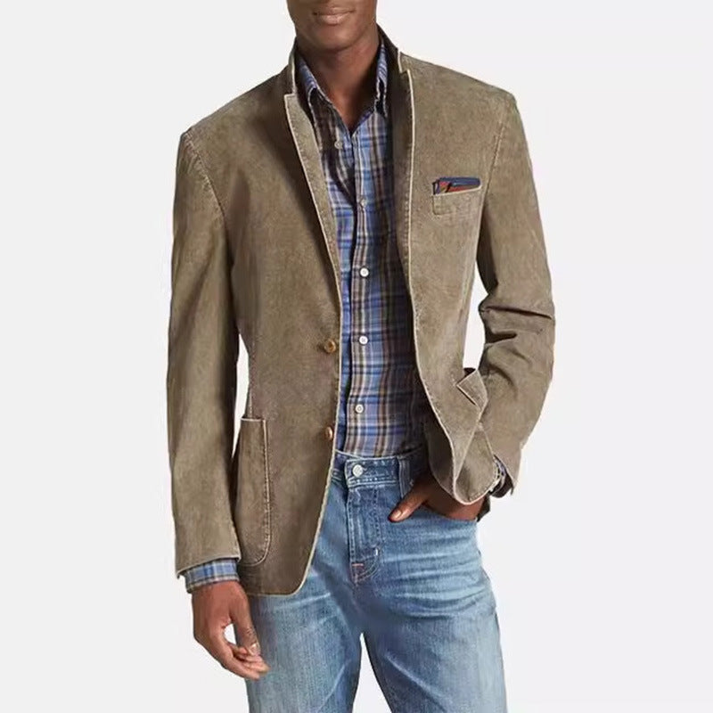 Men's Denim Casual suit Solid Color Men's Clothing Men's Suit Mens Suits For Men Mens Clothing Outfit Man Costumes Elegant Formal Classic - Lookulooku