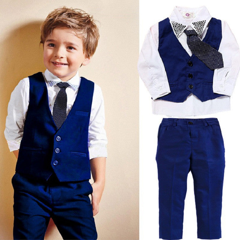 Casual Clothing Suits Boys' Clothes Vests Gentleman Suits - Lookulooku