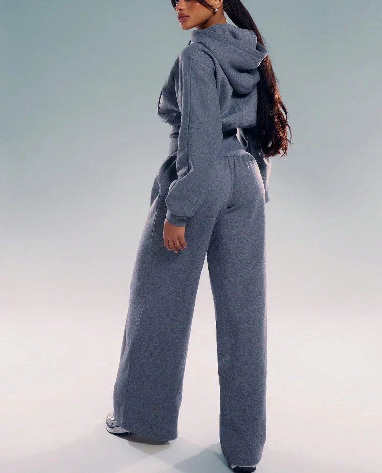 Casual women Hooded Zipper Jumpsuit - Lookulooku