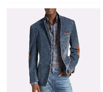 Men's Denim Casual suit Solid Color Men's Clothing Men's Suit Mens Suits For Men Mens Clothing Outfit Man Costumes Elegant Formal Classic - Lookulooku