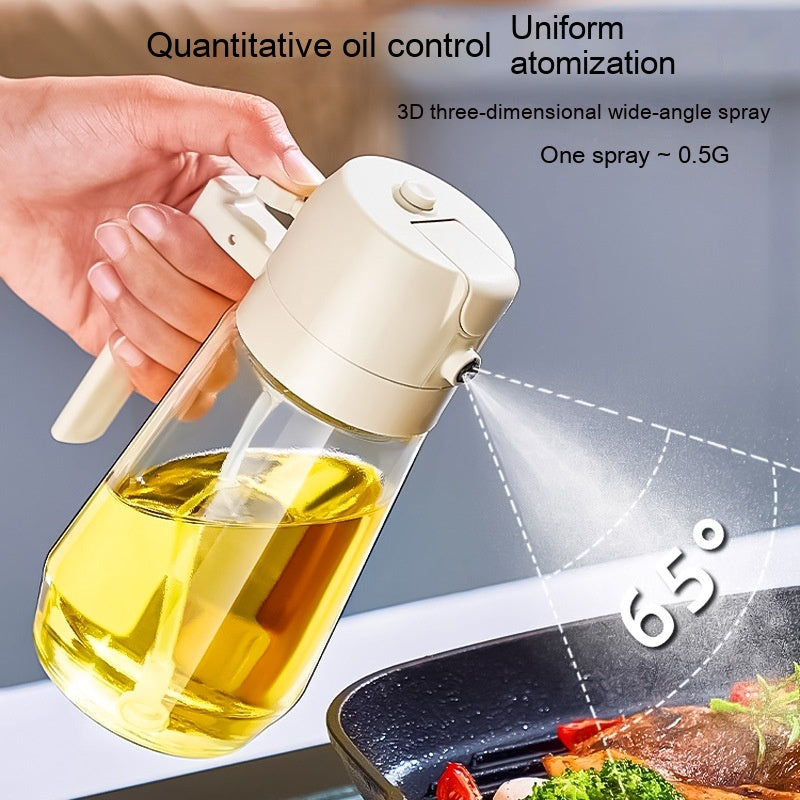 470ML Olive Oil Dispenser sprayer For Cooking BBQ 2 In 1 Glass Oil Vinegar Soy Sauce Spray Kitchen Oil Bottle For Air Fryer